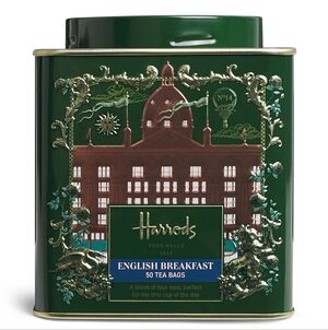 NWT HARRODS English Breakfast Tea Tin | SZ 50 Bags